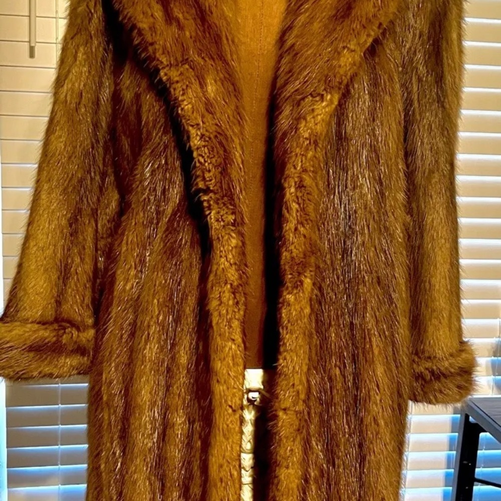 Vintage Japanese Tunaki Long Fur Coat Raccoon.